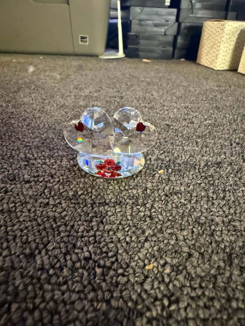 Crystal World 813 Loving Hearts Crystal Figurine